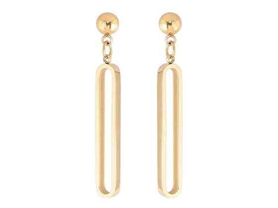 Серьги пусеты TTM Stainless Steel 14K Декоративные подвески (335917) 4см ТМ XUPING Киев