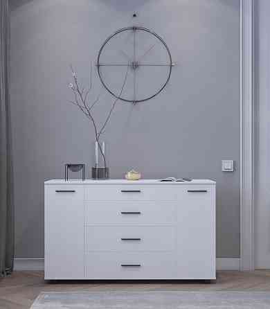 Комод для вітальні Еверест Бриз К-6 130х38х72.5 німфея альба (телескопи) (DTM-2478) Львів