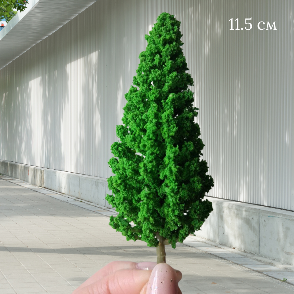 Штучна Туя 14см для макетів, мініатюри, піщаного столу, мінісада, кашпо, диорам, моделювання Одеса - фото 3