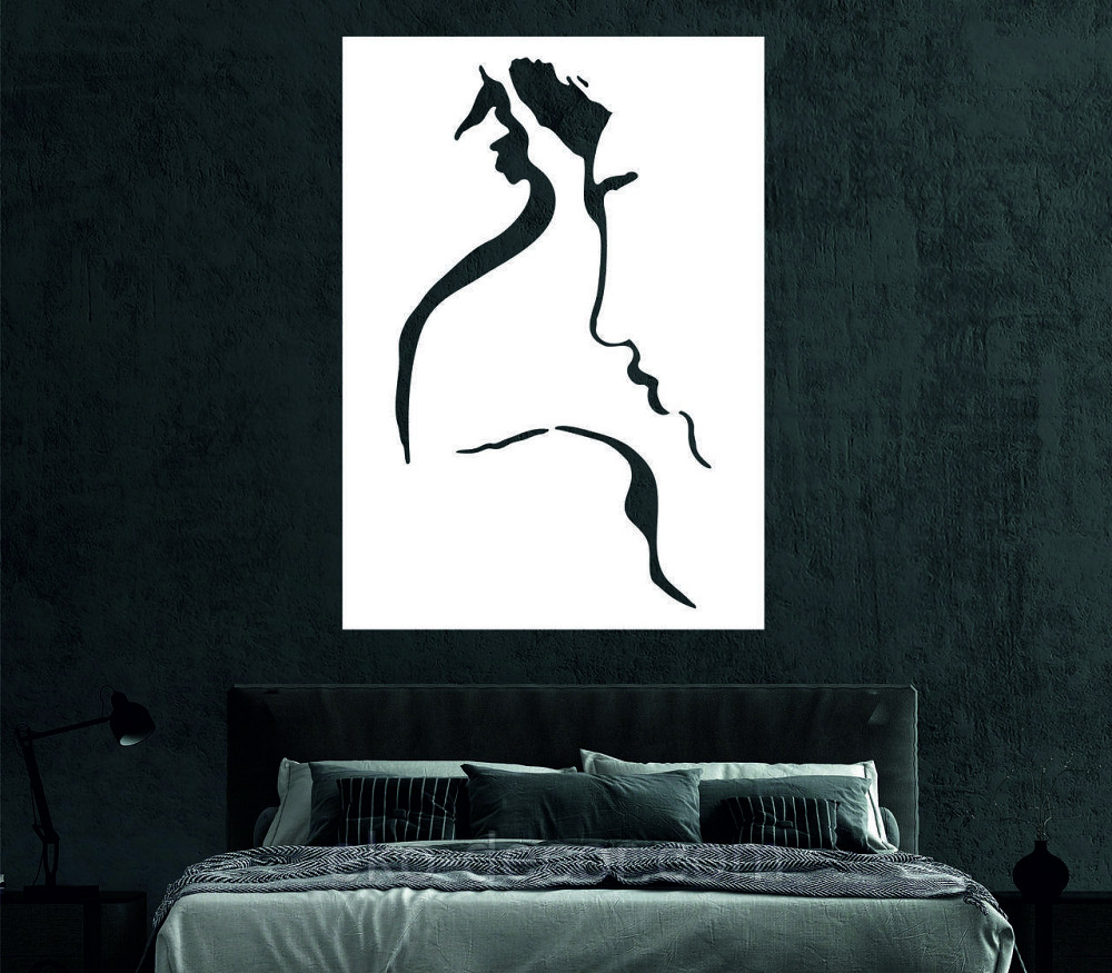 Декоративне настінне Панно «Сілует пари», Декор на стіну 90*64 см, Білий Київ - фото 3