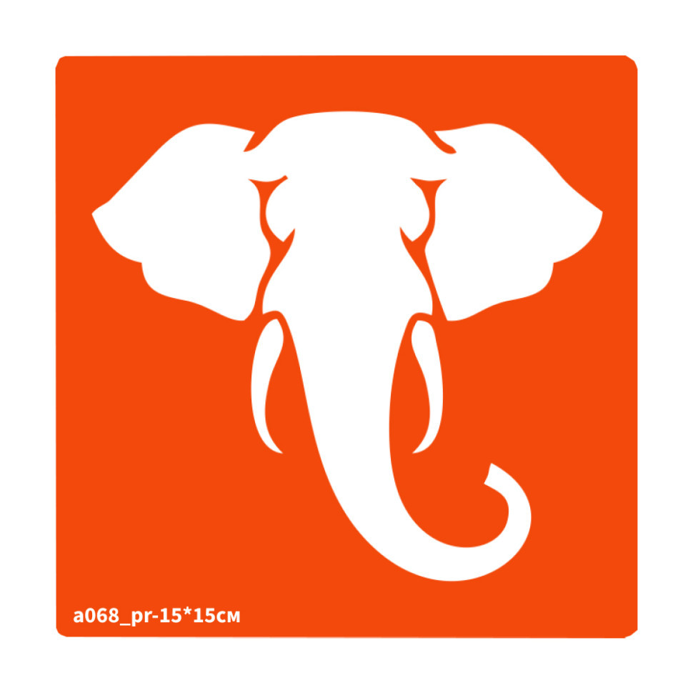 Трафарет для био-тату Слоник a068_pr-15*15см, размер 15х15см Винница - изображение 1