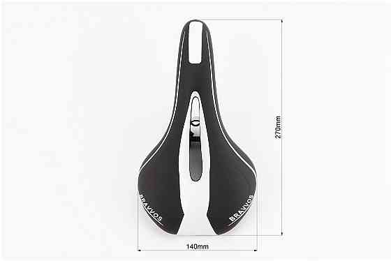 Сидіння MTB 270x140мм, чорно-біле YF-1018 Київ