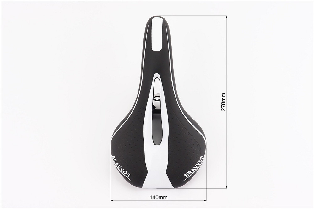 Сидіння MTB 270x140мм, чорно-біле YF-1018 Київ - фото 3