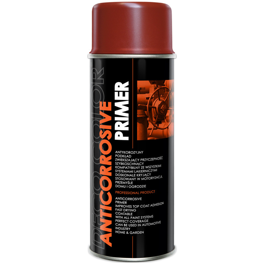 Антикорозійний грунт аерозольний DecoColor червоний 400мл Київ - фото 1