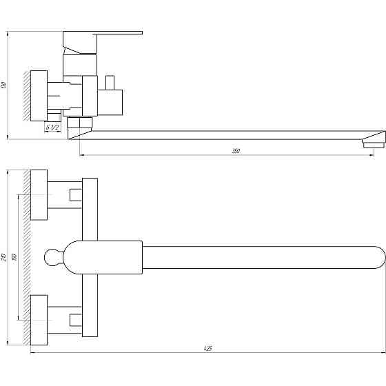 Смеситель для ванны TOPAZ SARDINIA TS 08116-H19 (000014769) Киев