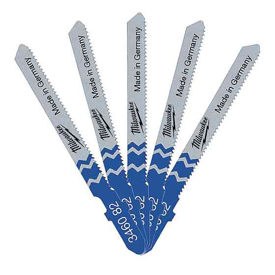 Полотна для лобзика T218A MILWAUKEE, 55мм/ крок зуба 1,2мм, (5шт), (фігурний різ, універсальні) Одеса