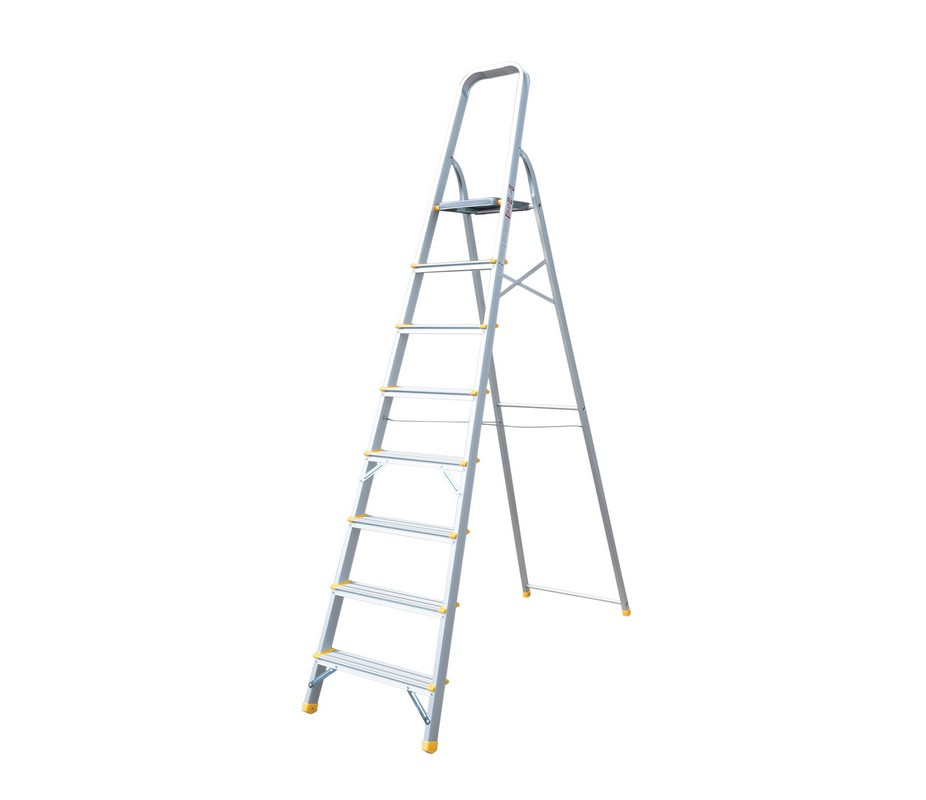 MASTERTOOL Драбина алюмінієва MASTERTOOL 8 ступенів h=1720 мм max 150 кг 79-1108 Коломия - фото 1