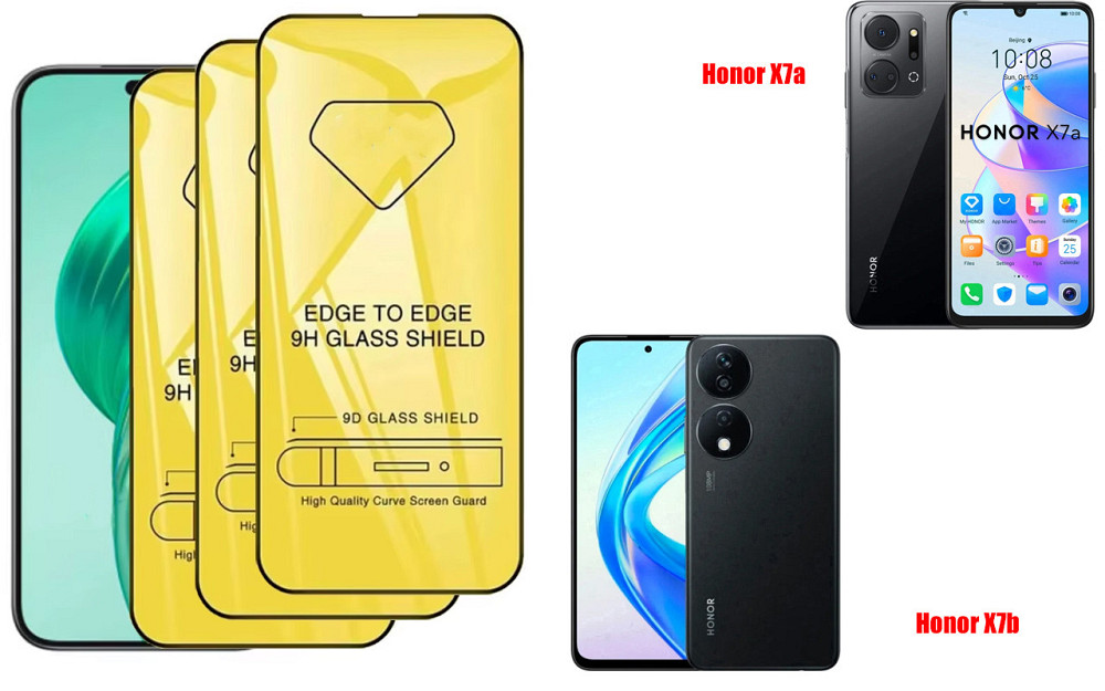 Захисне скло DefenzoGlass для Honor X7a, Honor X7b – подвійна міцність Київ - фото 1