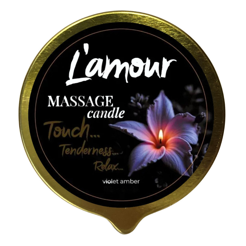 Массажная свеча L'amour Violet Amber, золотая, 70 мл Sex Aura Киев - изображение 1