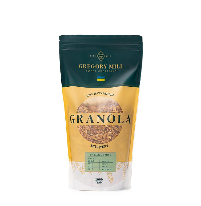 Гранола Gregory Mill Pistachio & Mint, 1000 г Киев - изображение 1