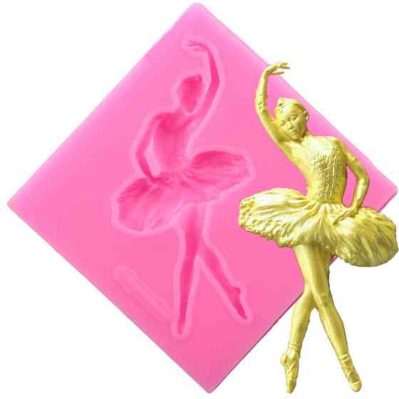 Молд силиконовый Балерина 84 на 84 мм розовый Киев