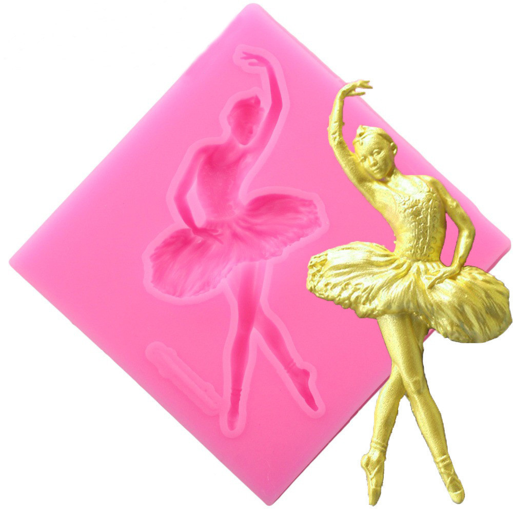 Молд силіконовий Балерина 84 на 84 мм рожевий Київ - фото 3
