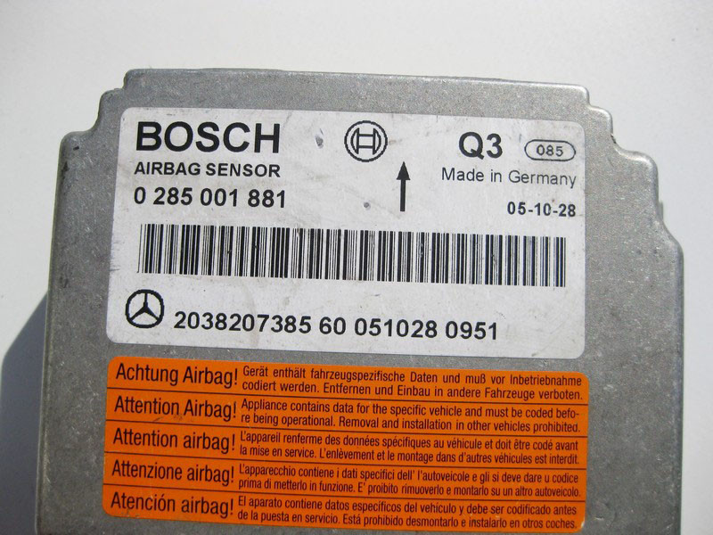 Mercedes-Benz  A2038207385 Блок управління подушок безпеки C-Class W203 CLC C203 CLK C209 Одесса - изображение 3