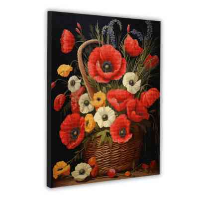 Картина по номерам Santi алмазна мозаїка Кошик з маками, 40*50см (954933) Винница