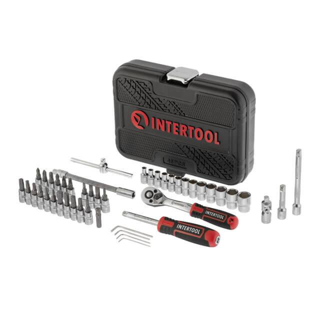 Набір інструментів INTERTOOL 1/4 ", 46 од., Cr-V STORM - ідеальне співвідношення ціни та якості Львів - фото 1