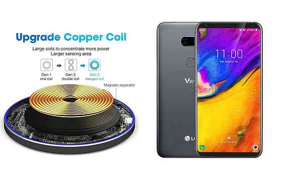 Беспроводное зарядное устройство Copper до 30W для Infinix Note 40, Note 40 Pro, USB-C, LED Киев
