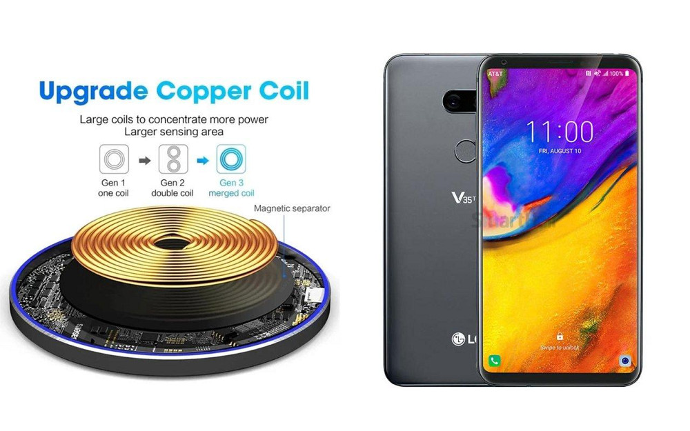 Бездротовий зарядний пристрій Copper до 30W для Infinix Note 40, Note 40 Pro, USB-C, LED Київ - фото 2