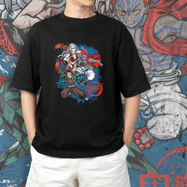 Футболка для підлітка хлопчика з принтом Клинок, рассекающий демонов Танджиро, Дакі, Аказа Розмір 160 Anime10358 Дніпро - фото 3