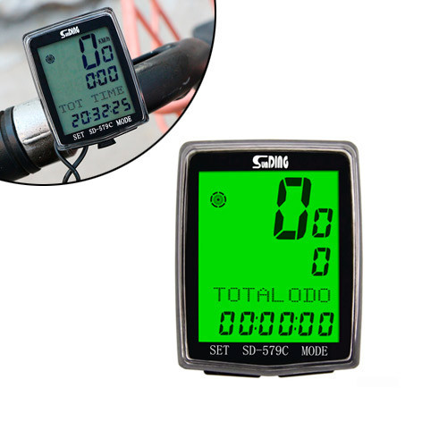 Беспроводной велокомпьютер SunDING SD-579C с кнопкой дистанционного управления на руль, 27 функций Киев - изображение 1