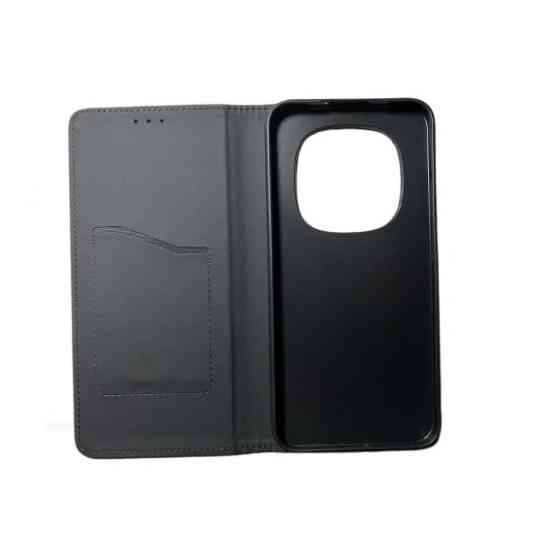 Чехол книжка Xiaomi Redmi Note 15 pro 5G Кожаный (черный) Одесса