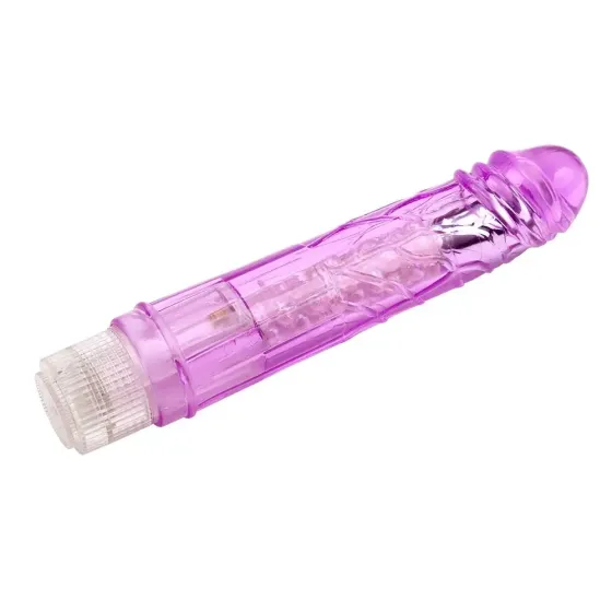 Прозрачный реалистичный вибратор Chisa Crystal Jellie на батарейках, фиолетовый Sex Aura Киев