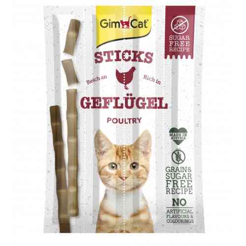 Ласощі GimCat для котів палички з м_ясом птиці 4 шт по 5 г Київ