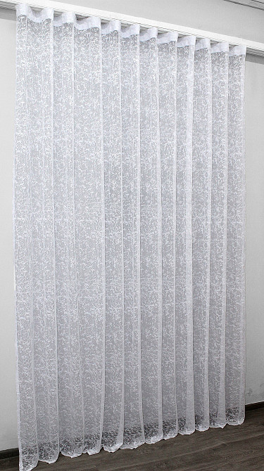Тюль VR-Textil 702т Мармур Al-2 Жакард Білий 400х270 см (40-516) Київ - фото 3