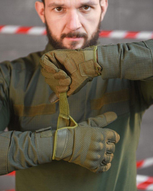 Тактичні рукавички kalaud oliva РГ6311 Одеса - фото 9