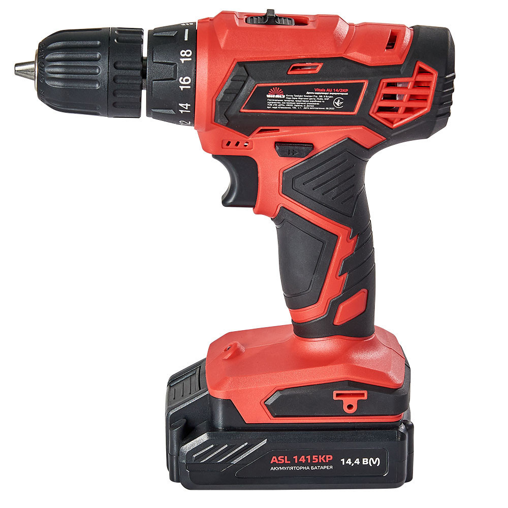 Дриль-шурупокрут акумуляторний Vitals AU 14/2KP Харків - фото 7