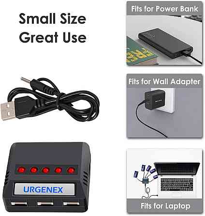 Акумуляторна батарея URGENEX LiPo 3.7 В 750 мАг 5 шт. з роз'ємом Molex зарядний пристрій 5 в 1 для Syma X5A X5SW X5C X5C X5 Дніпро