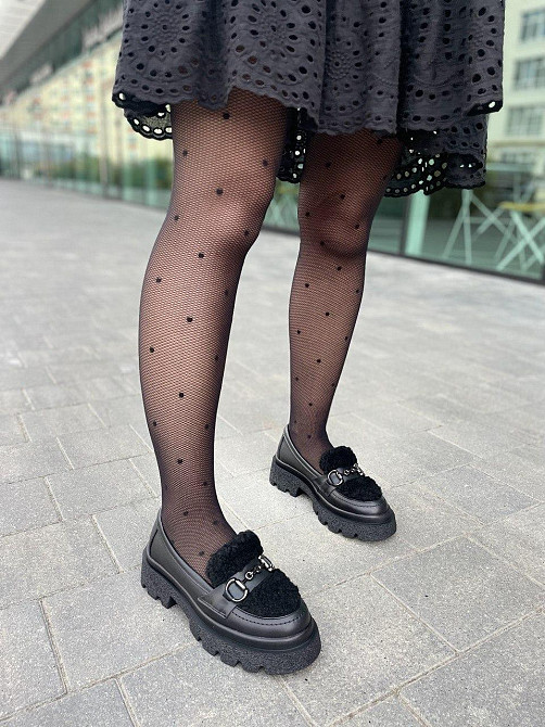 Arcoboletto Туфлі жіночі Arcoboletto чорні натуральна шкіра зима євро-хутро 36р.(5278) Коломия - фото 6