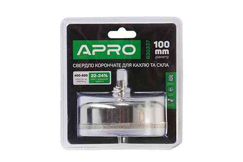 Трубчасте свердло з алмазним покриттям 100мм для скла та кераміки APRO Харків