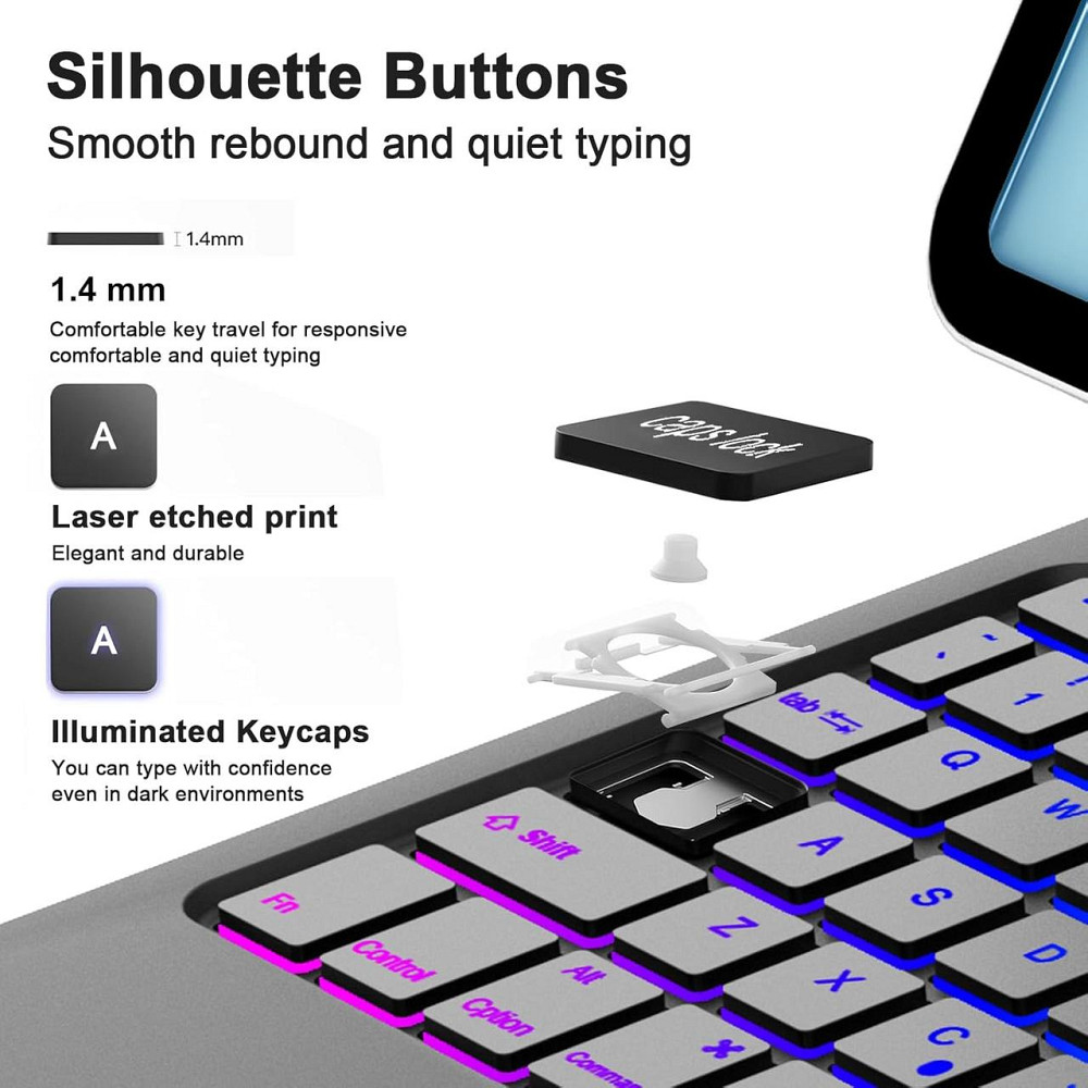 Magic Keyboard для iPad Air 13 (M3 2025, M2 2024) и iPad Pro 12.9 (3–6) Slim магнитная с трекпадом UK Киев - изображение 5