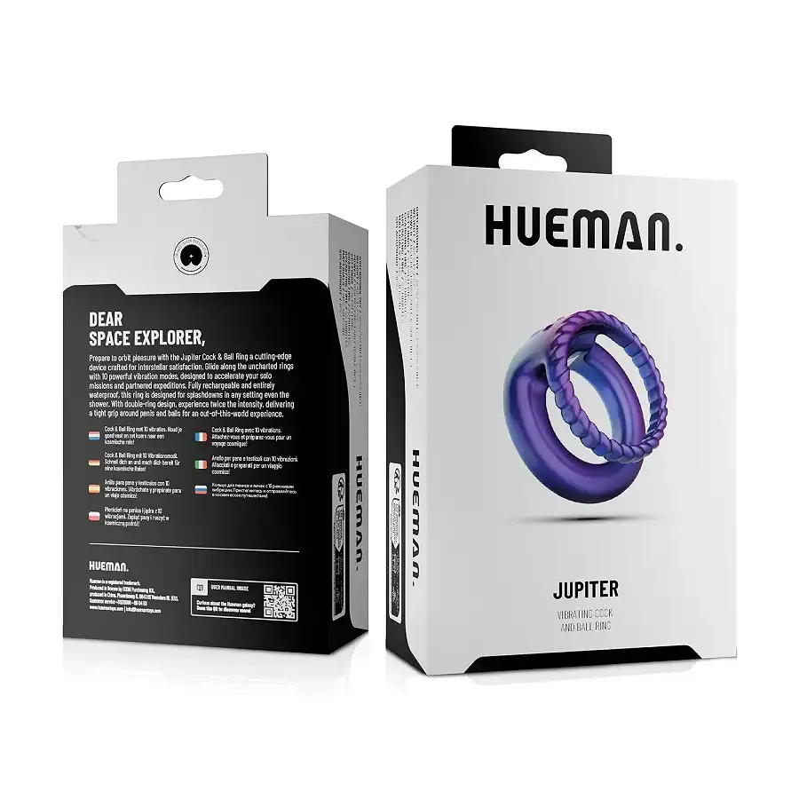 Ерекційне віброкільце Hueman - Jupiter Vibrating Cock and Ball Ring Львів - фото 8