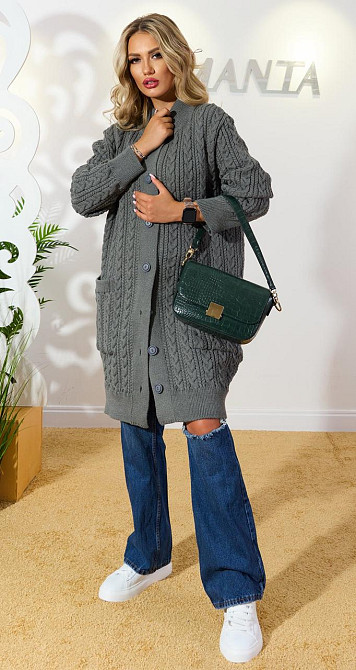 Кардиган мелкие косы (46-48) Киев - изображение 7