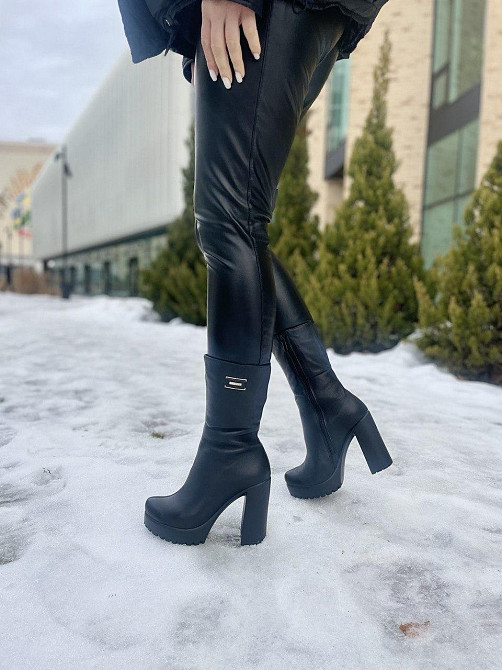 Напівчоботи жіночі ARLETT чорні натуральна шкіра зима 36р. (5340) Коломия - фото 9