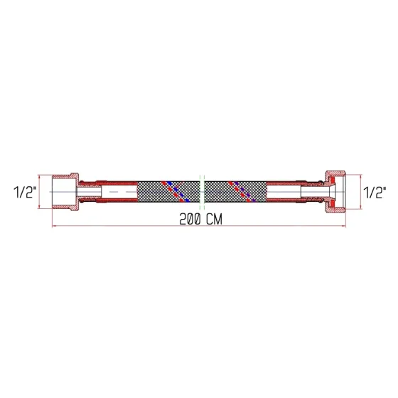 Гнучка підводка для води Thermo Alliance Forte ВН 200 см SF382W200 Київ