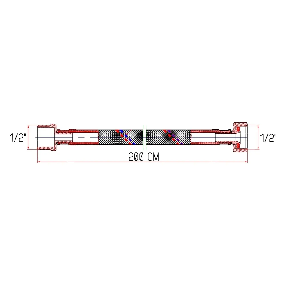 Гнучка підводка для води Thermo Alliance Forte ВН 200 см SF382W200 Київ - фото 4