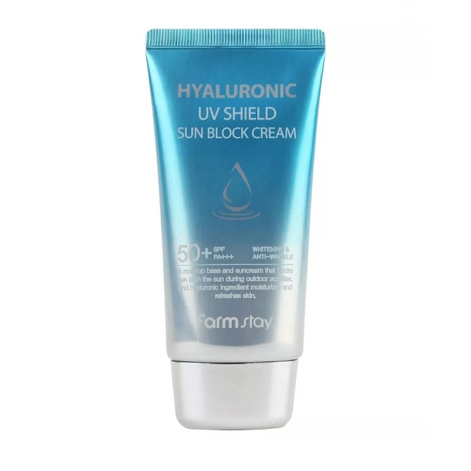 Soncashes cream spf50+ pa +++ hyaluronic UV Shield Sun Block Cream Farmstay 70 мл Вінниця - фото 1