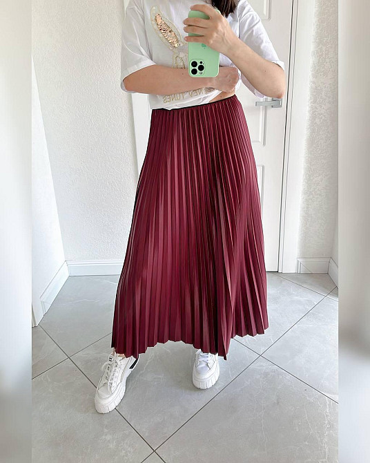 Женская классическая длинная юбка плиссе Бордо Одесса - изображение 1