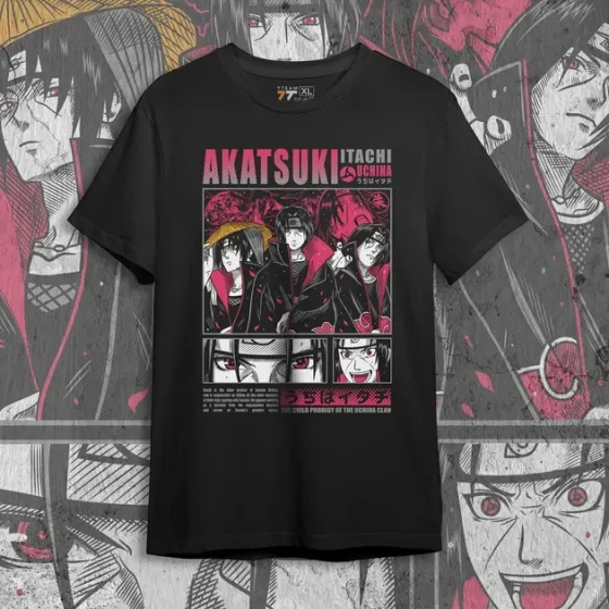 Футболка для підлітка хлопчика з принтом Наруто Итачи Учиха 7 Розмір 160 Anime10727 Дніпро