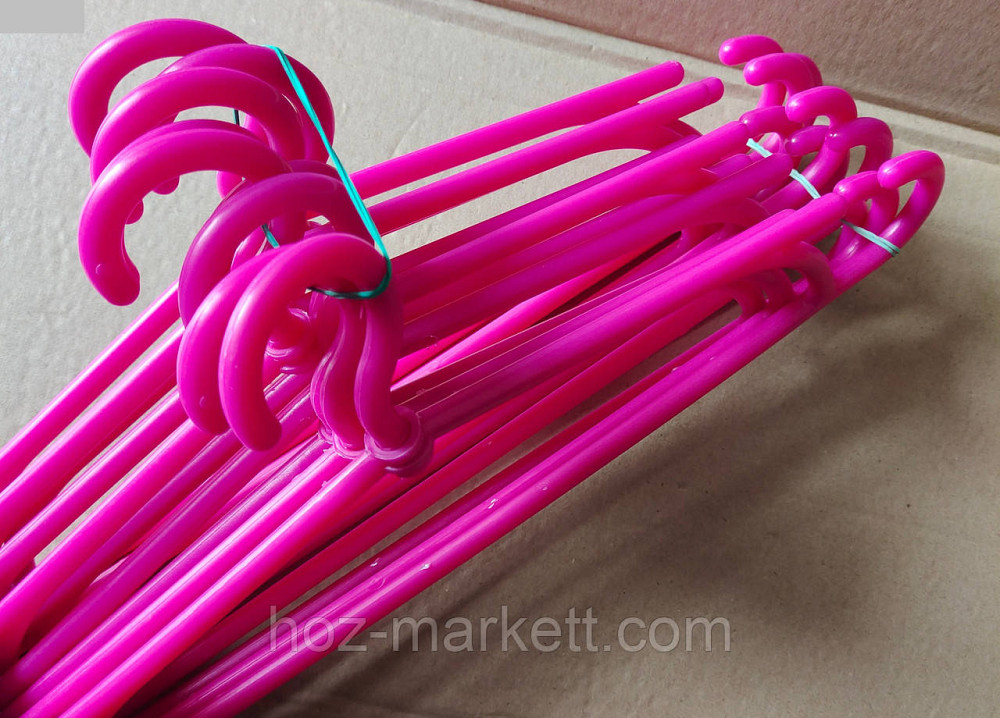 Вешалки плечики тремпель пластиковый с поворотным крючком цветной 40 см 10 шт уп Харьков - изображение 6