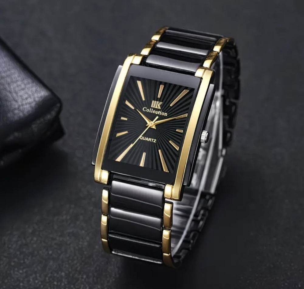 Чорний із золотистим чоловічий годинник Чорний Смела - изображение 3