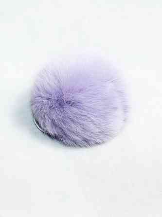 Хутряний бубон на шапку з кролика Rex Бузковий Харків