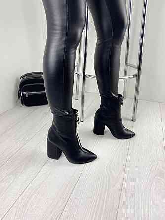 Черевики жіночі TWO STEPS чорні натуральна шкіра каблук 9.5 см .(2727) Коломия