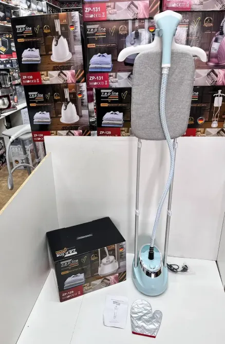 HandyHeat Голубой Отпариватель вертикальный для одежды со стойкой Zepline ZP-129 3000W Коломия - фото 2