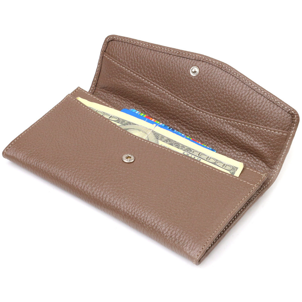 Практичное женское портмоне из натуральной кожи флотар CANPELLINI 21695 Бежевое Киев - изображение 5