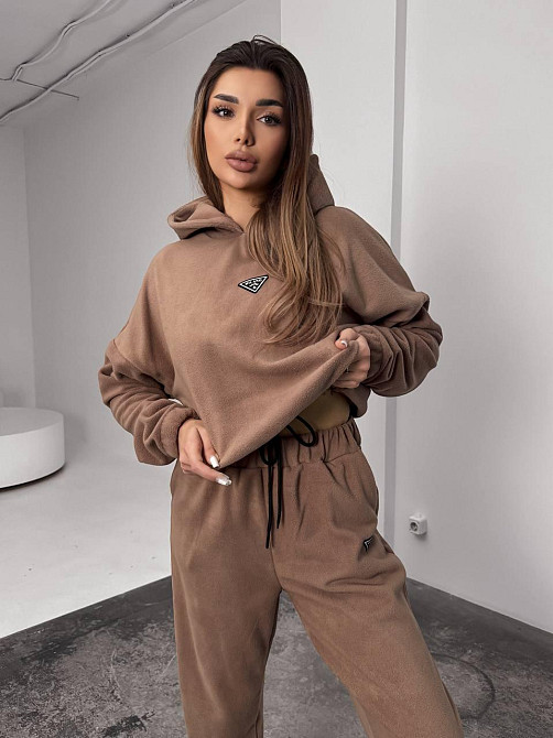 Женский теплый костюм, из флис полара L-XL, Мокко Одесса - изображение 1