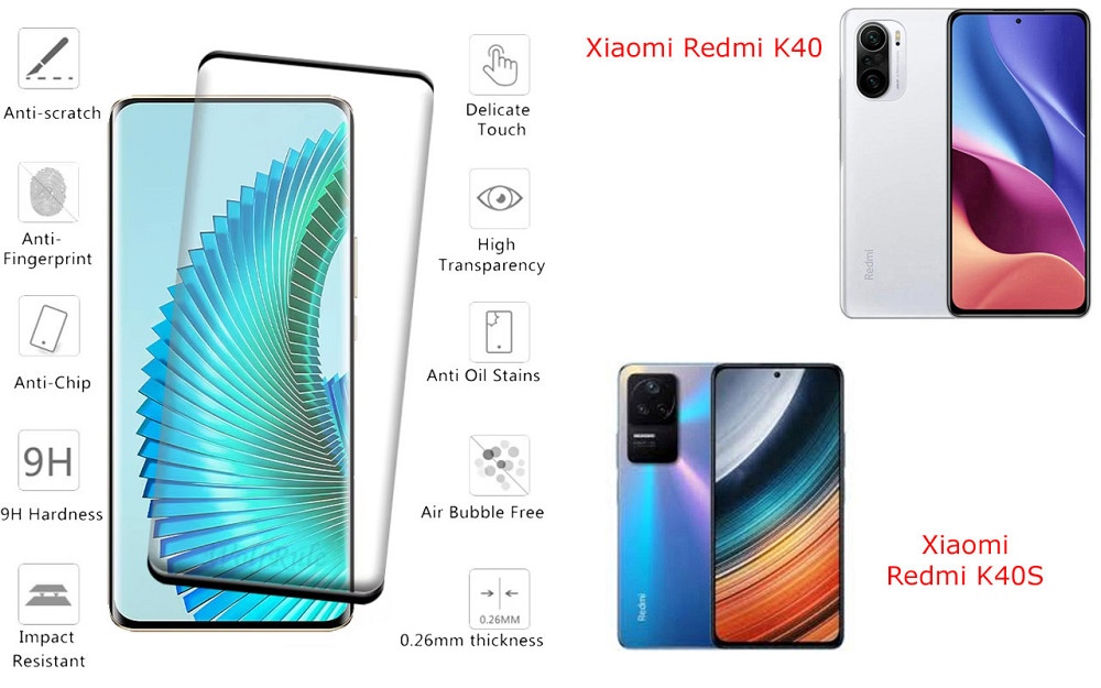 Защитное стекло HyperGlass Pro для Xiaomi Redmi K40, Redmi K40S – максимальная чувствительность и защита Киев - изображение 2