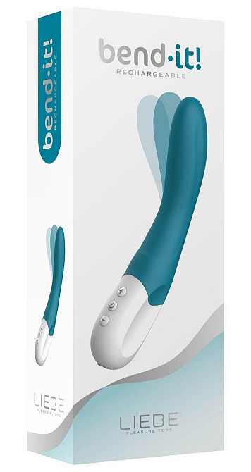 Вібратор точки G Liebe Bend It Rechargeable Ocean Blue, 10 режимів, дуже потужний, гнучкий стовбур Sex Aura Київ - фото 4